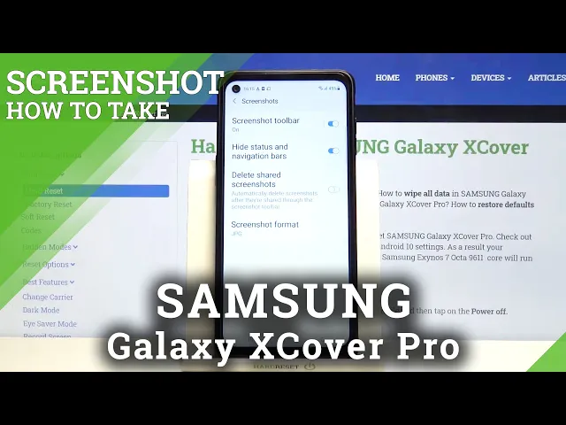 Video thumbnail for Change Screenshot Format - SAMSUNG Galaxy XCover Pro & Screenshots Options