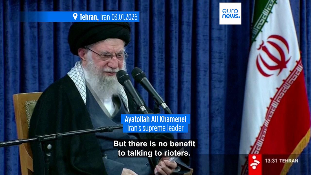 Video thumbnail for Rioters 'must be put in their place' following week long protests, Iran's Khamenei says