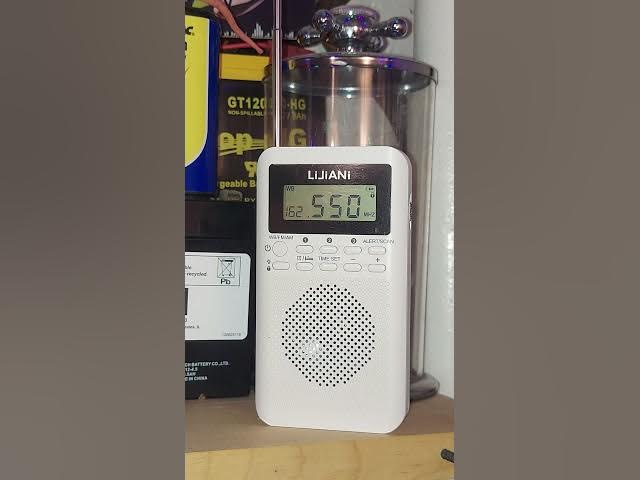 Video thumbnail for Lijiani AM/FM/WX Digital Pocket Radio NOAA WX Station KWO35 @ 162.550 MHz