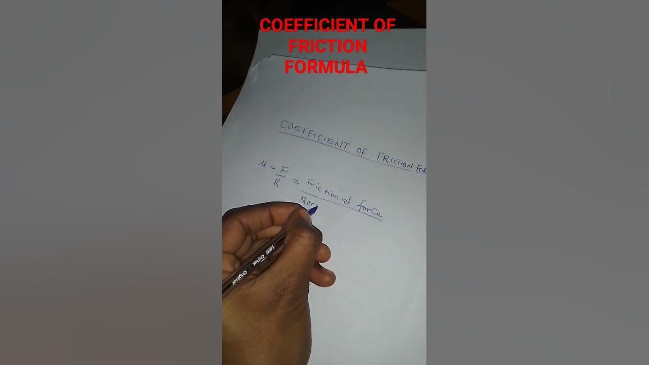 'Video thumbnail for Coefficient of Friction Formula #scienceeducation #learnphysics #frictionalforce #frictionformula'