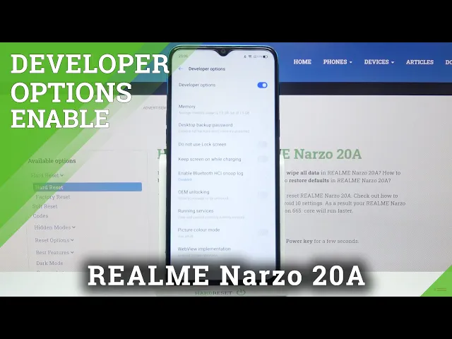 Video thumbnail for How to Use Developer Options – Developer Mode on REALME Narzo 20A