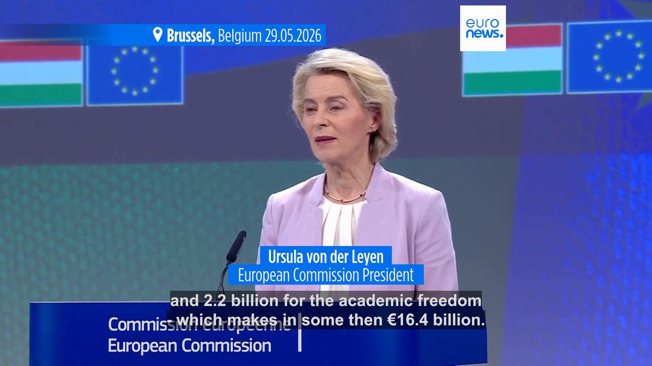 Video thumbnail for Hungary unlocks €16.4bn in EU funds after Magyar secures deal with Brussels