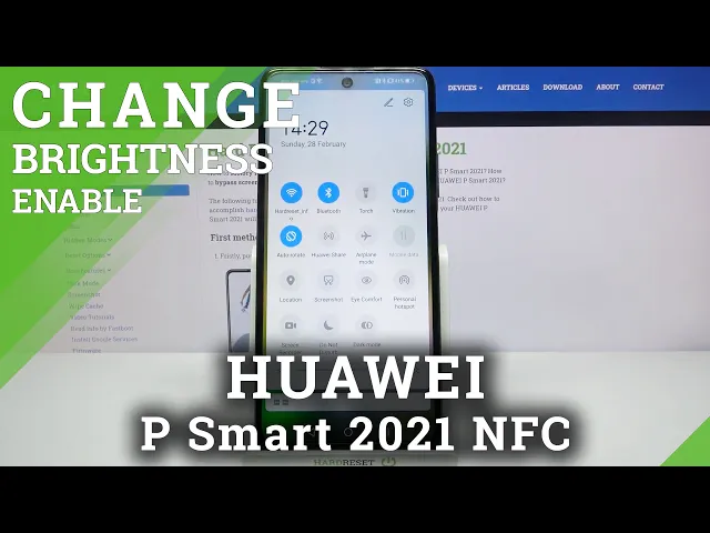 Video thumbnail for Huawei P Smart 2021 NFC - How to Switch On/Off Auto Brightness?