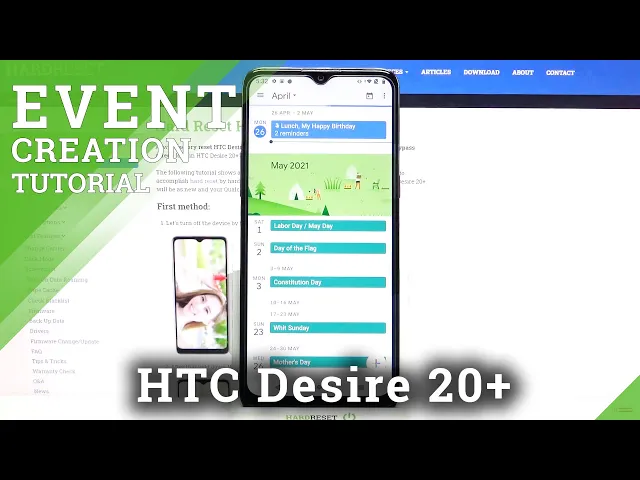 Video thumbnail for How to Add Event to Calendar on HTC Desire 20+ - Use Calendar