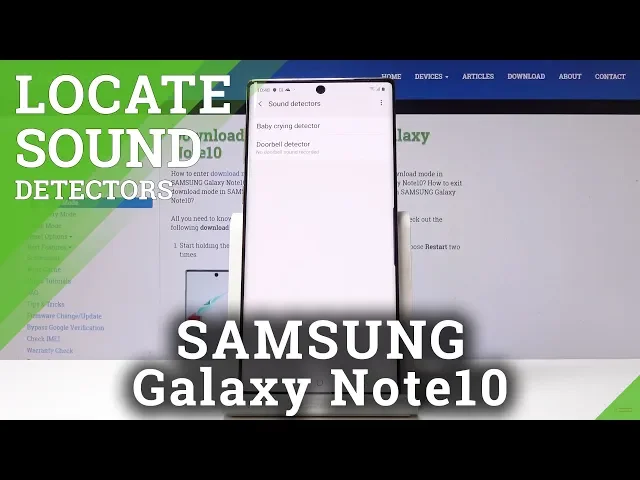 Video thumbnail for How to Locate Sounds Detectors in SAMSUNG Galaxy Note 10 - Detect Sound