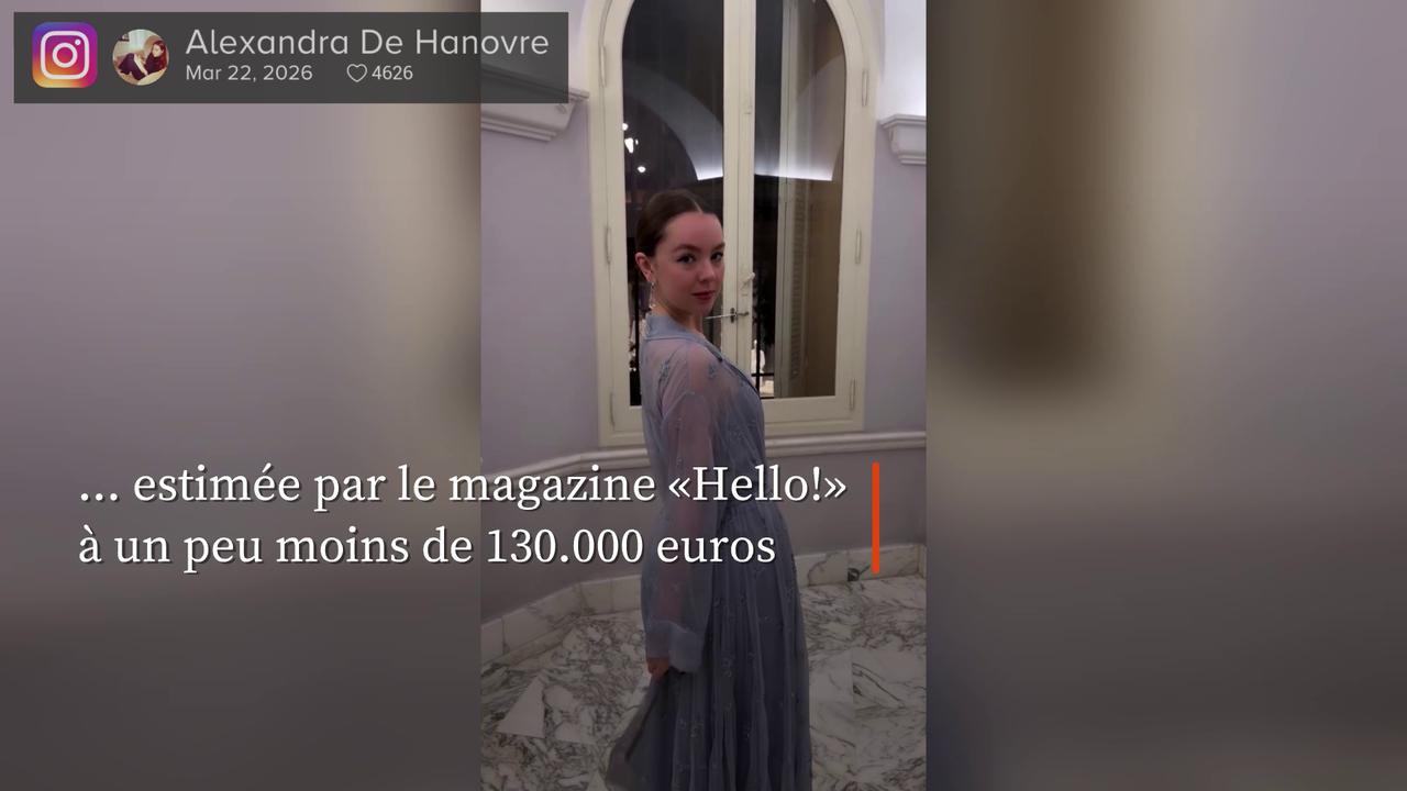 Video thumbnail for La bague de fiançailles d'Alexandra de Hanovre en détails.
