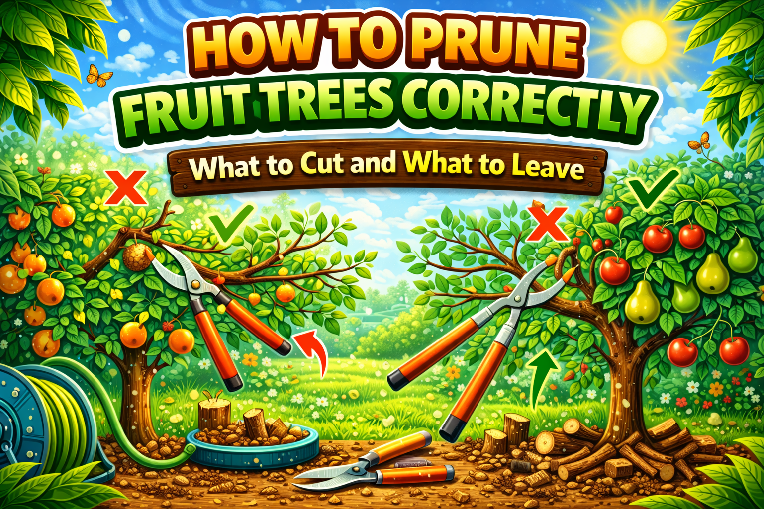 Video thumbnail for How to Prune Fruit Trees Correctly | What to Cut and What to Leave