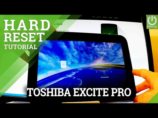 Video thumbnail for Hard Reset TOSHIBA Excite Pro 10.1 - Unlock Screen Lock / Format