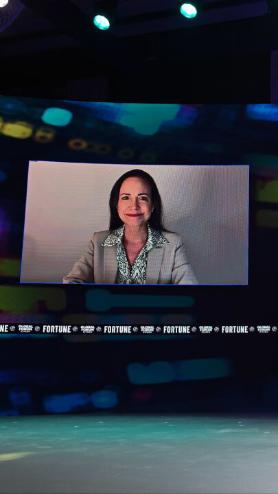 'Video thumbnail for Nobel Peace Prize winner on the movement towards freedom for Venezuela'