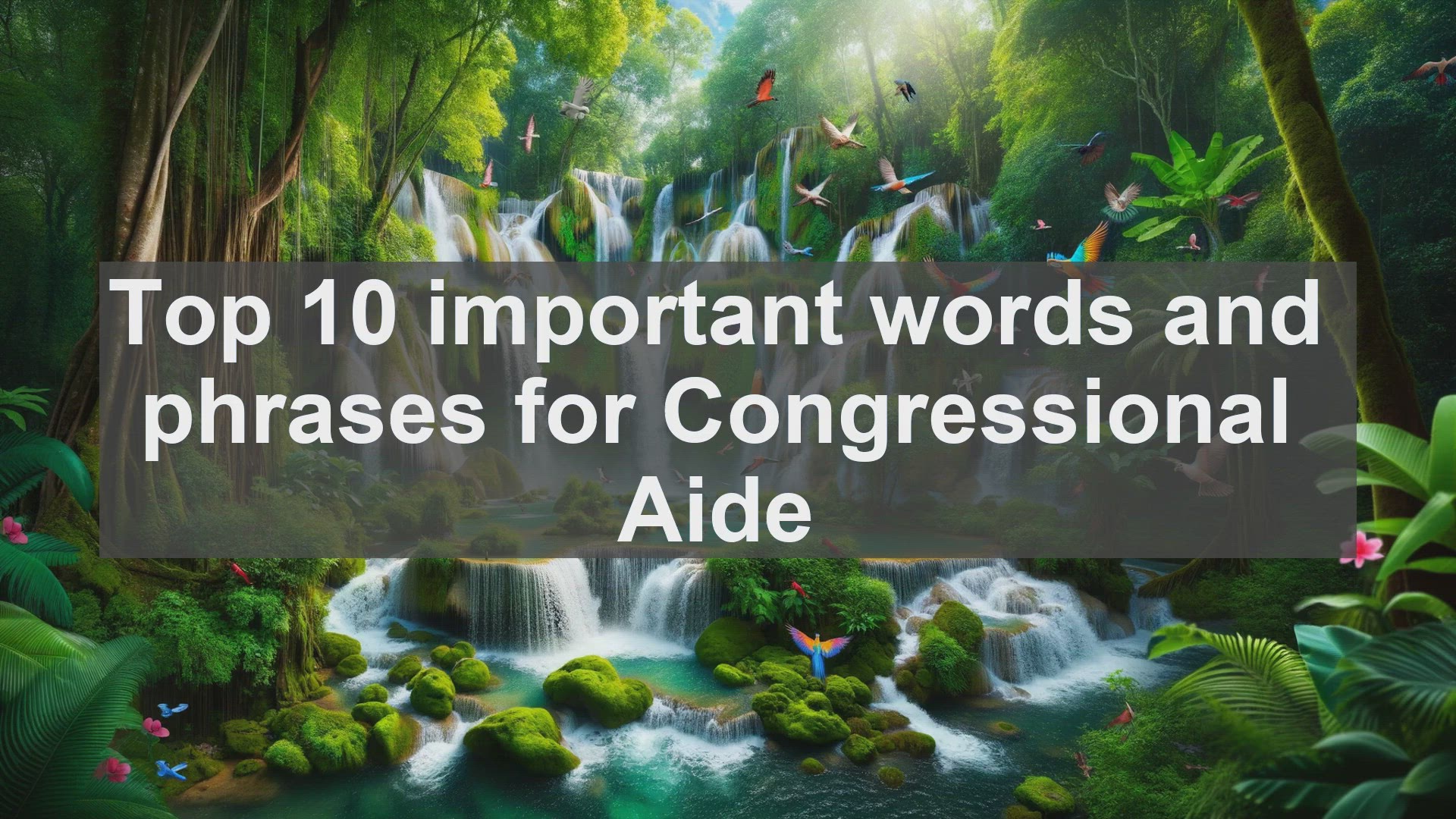 'Video thumbnail for Top 10 important words and phrases for Congressional Aide'