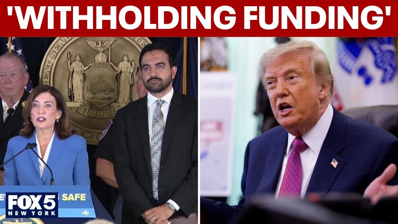 Video thumbnail for Hochul, Mamdani say Trump is making NY 'less safe'