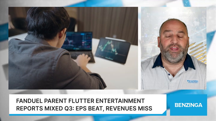 Video thumbnail for Take 18aFanDuel Parent Flutter Entertainment Reports Mixed Q3: EPS Beat, Revenues Miss