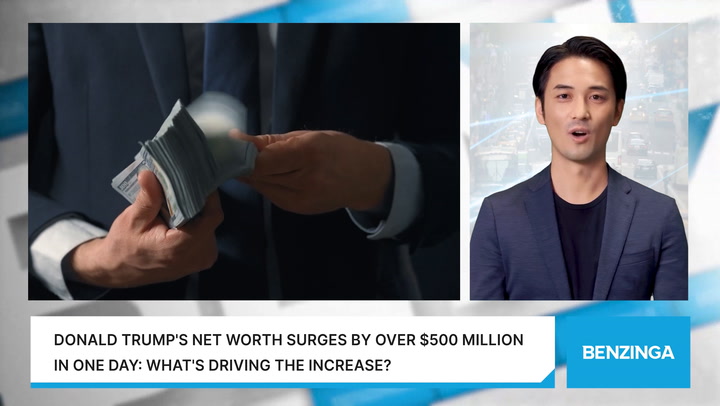 Video thumbnail for Trump's Net Worth Surges