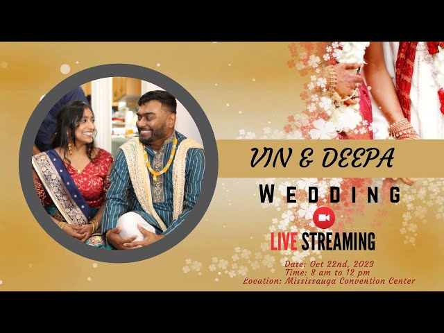 Video thumbnail for Vin & Deepa Wedding Livestream please join the new link below in the description