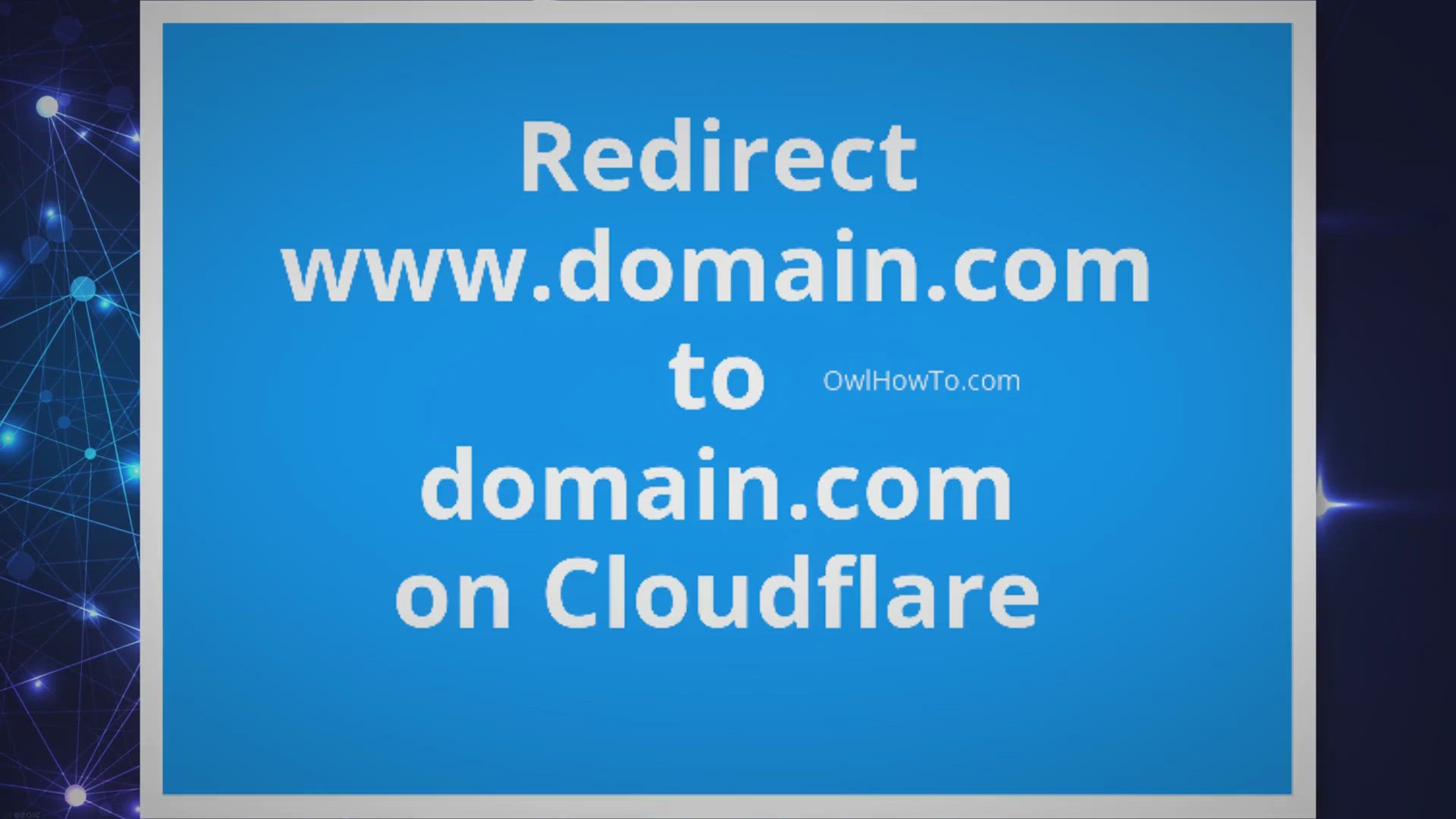 Video thumbnail for How to redirect www to non www traffic on Cloudflare