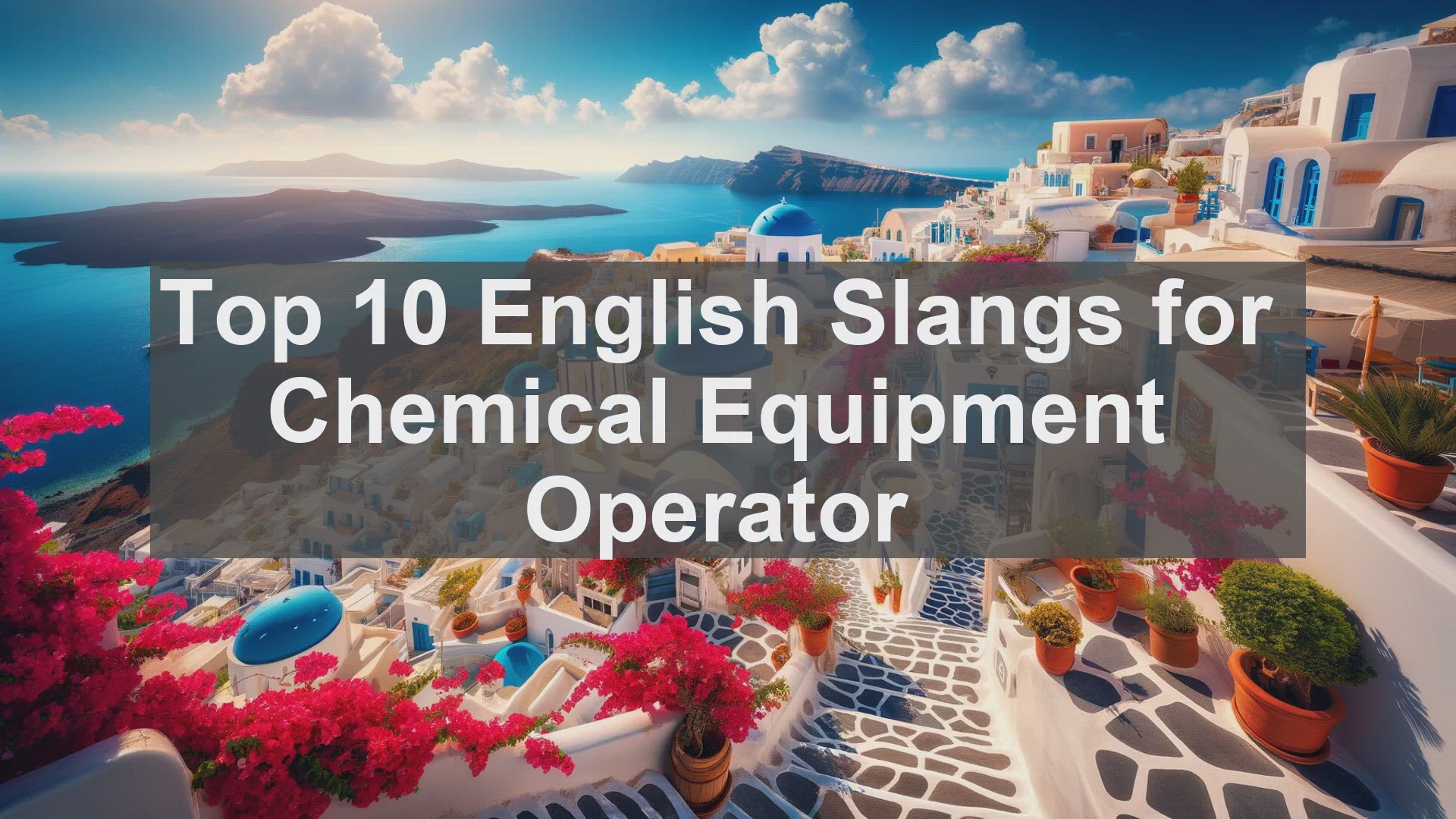 'Video thumbnail for Top 10 English Slangs for Chemical Equipment Operator'