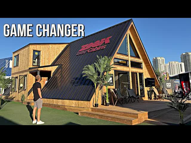Video thumbnail for Zook Cabins: A-Frame Modular Home Tour (Las Vegas)