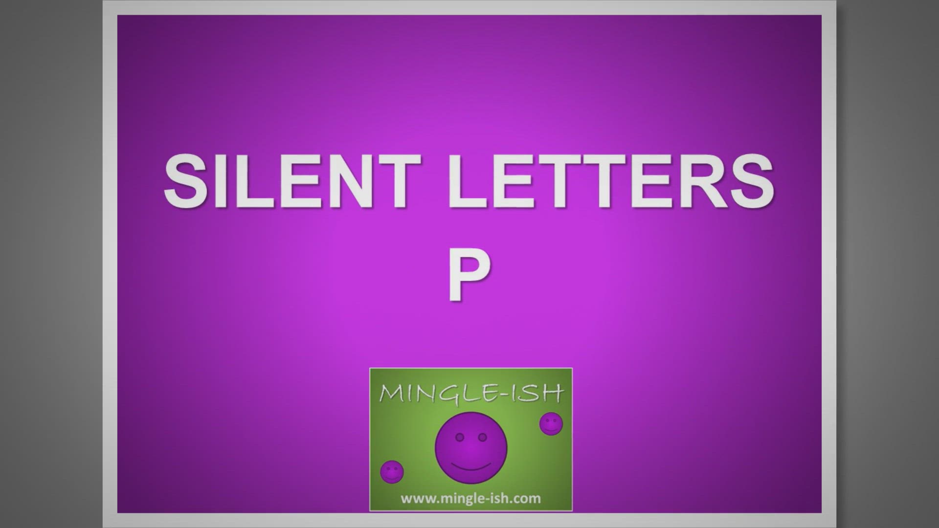 'Video thumbnail for Silent letters - P'