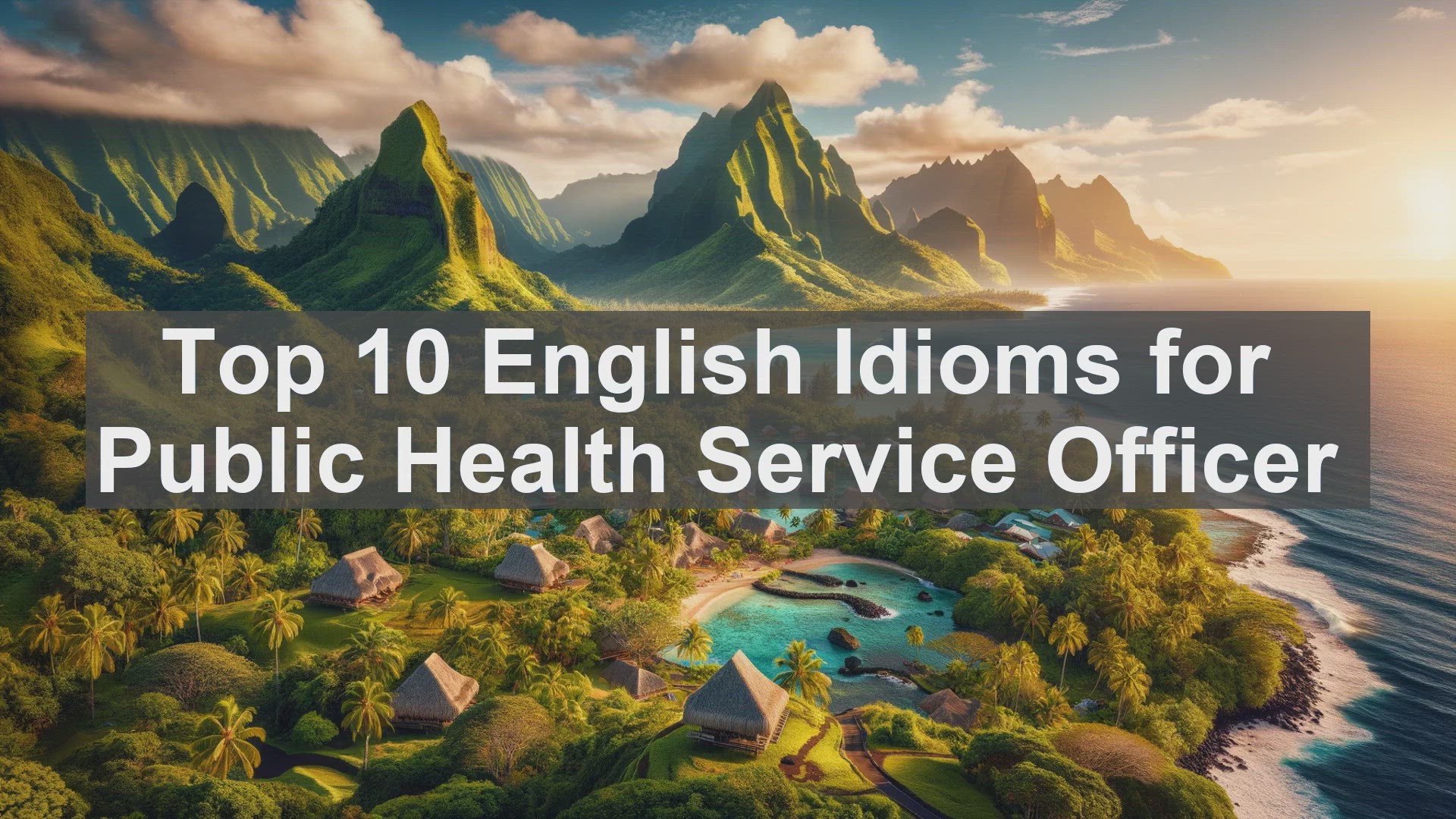 'Video thumbnail for Top 10 English Idioms for Public Health Service Officer'