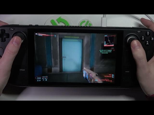 Video thumbnail for Steam Deck Cyberpunk 2077 1.6 Patch Default Settings Gameplay