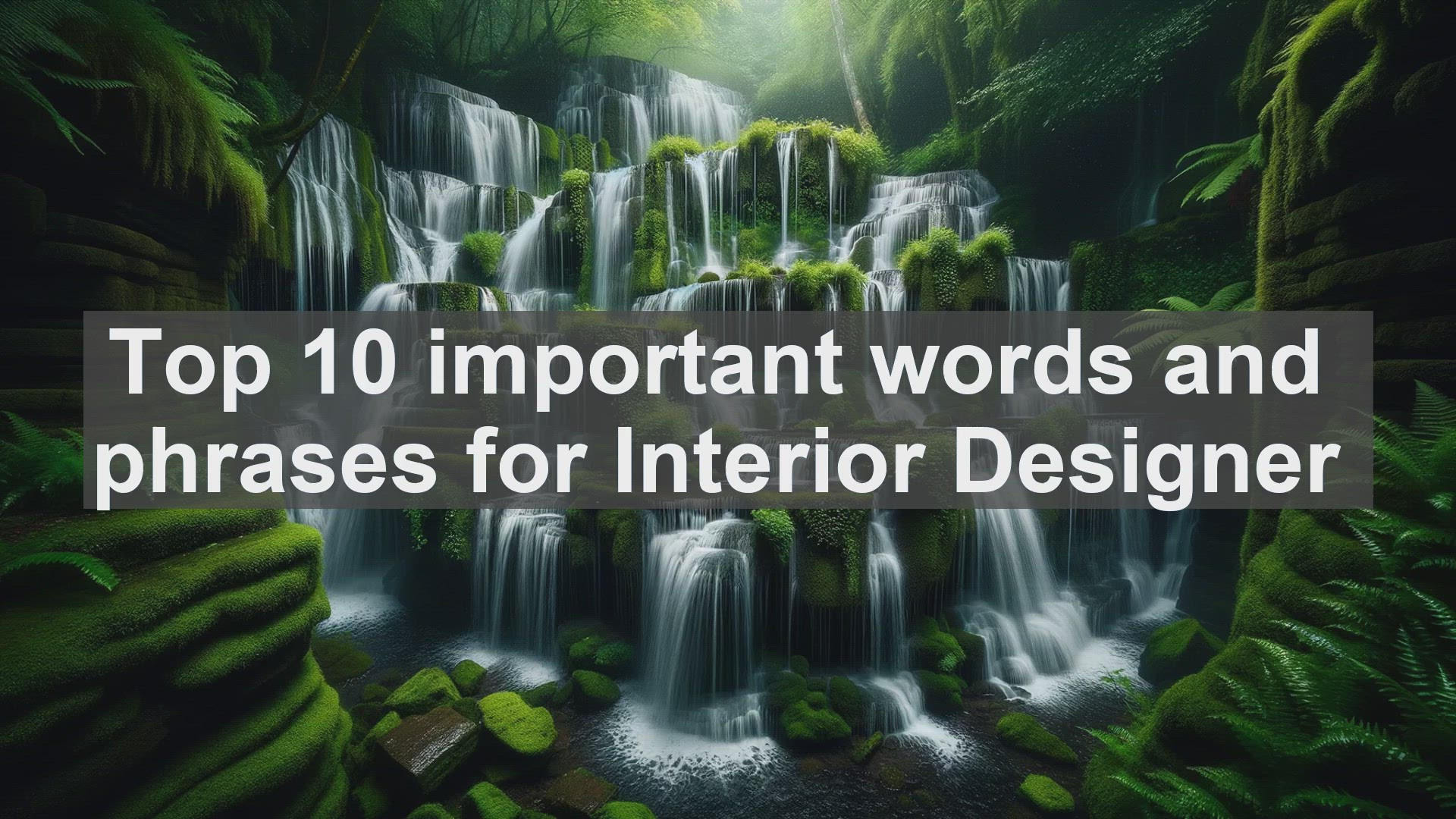 'Video thumbnail for Top 10 important words and phrases for Interior Designer'