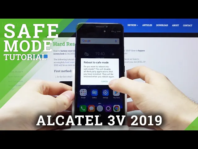 Video thumbnail for How to Enter Safe Mode in ALCATEL 3V 2019 – Turn On Device Without Third-party Apps