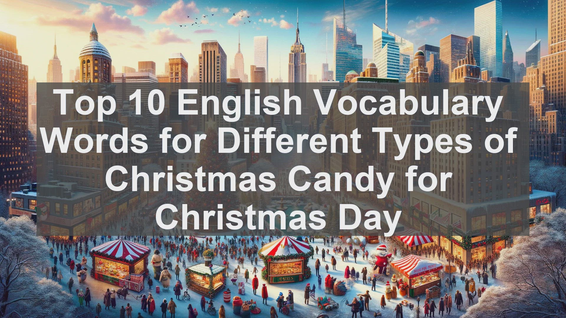 'Video thumbnail for Top 10 English Vocabulary Words for Different Types of Christmas Candy for Christmas Day'