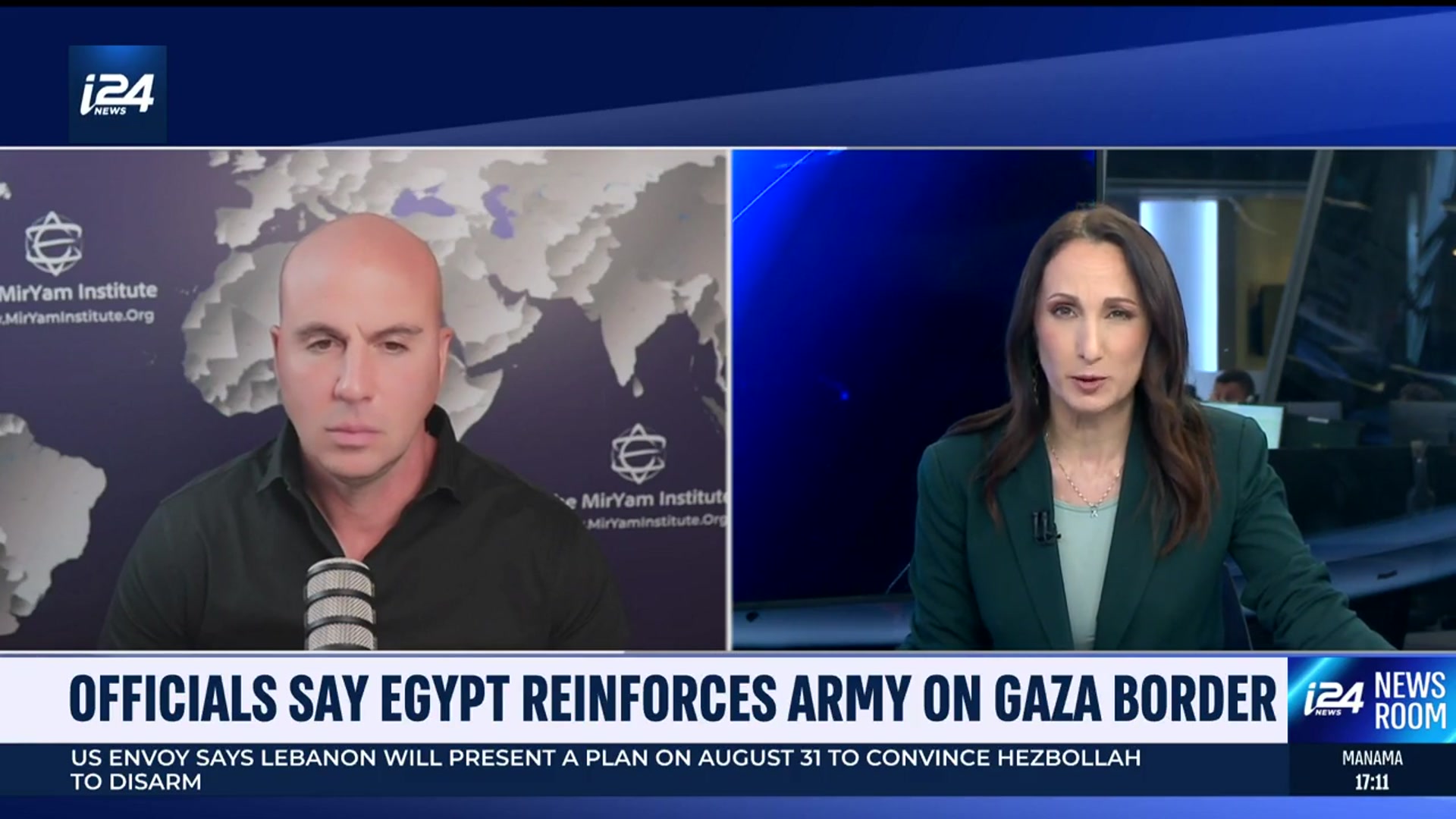 'Video thumbnail for Officials say Egypt reinforces army on Gaza border'