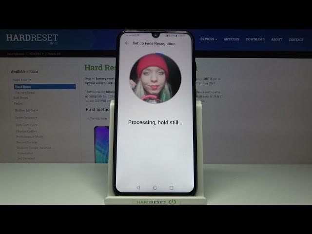 Video thumbnail for How to Set Up Face Unlock in Honor 20i – Add Face Unlock