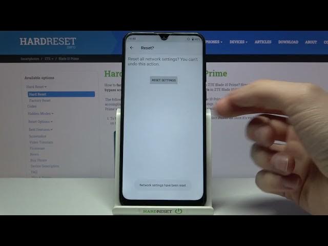 Video thumbnail for How to Reset Network Settings on ZTE Blade 10 Prime