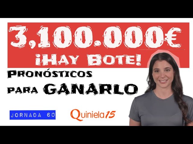 Video thumbnail for Quiniela 60 - Vuelve LaLiga con Bote de 3.100.000 €