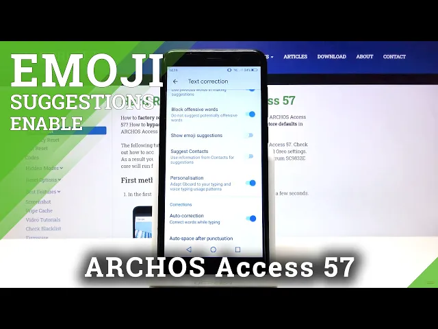 Video thumbnail for How to Activate Emoji Suggestions in ARCHOS Access 57 – Add Emoji Suggestions Option