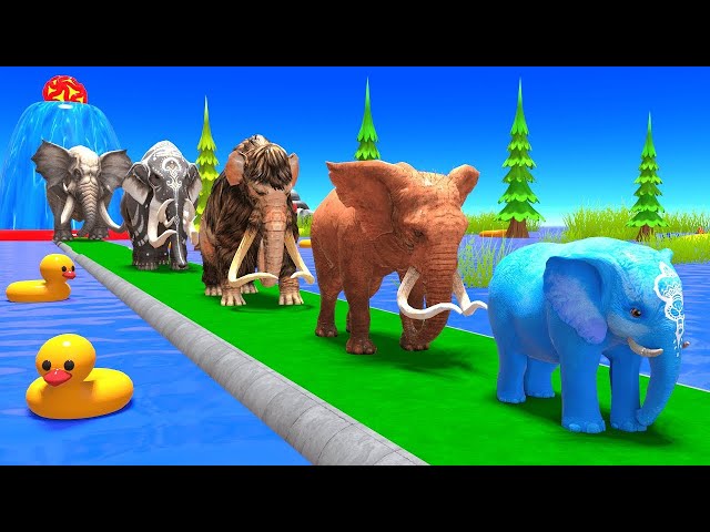Video thumbnail for Long Slide Game With Cow Elephant Gorilla Hippopotamus Tiger  3d Animal Game   Funny 3d Animals