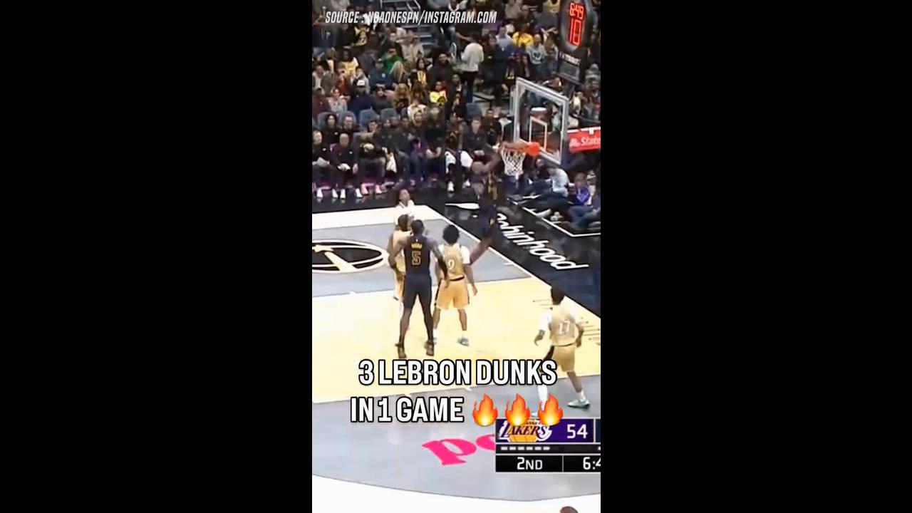 Video thumbnail for LeBron James Puts on Dunk Clinic With Three Highlight Slams in D.C.
