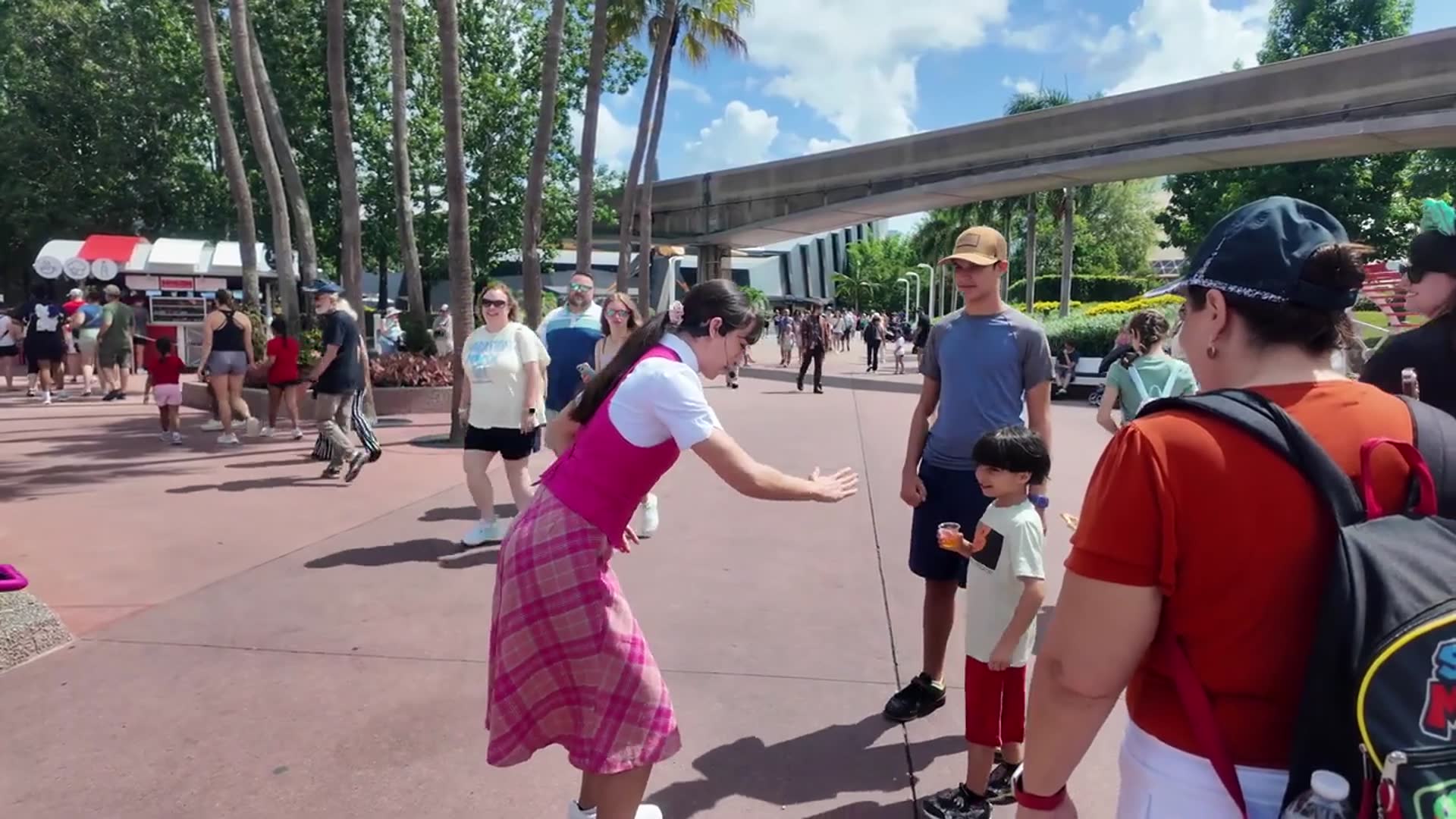 'Video thumbnail for Miss Information Animatronic and Al Gorithm Meet Guests at Epcot'