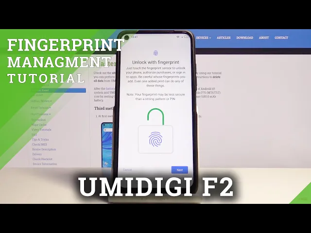 Video thumbnail for How to Add Fingerprint in UMIDIGI F2 – Locking Method