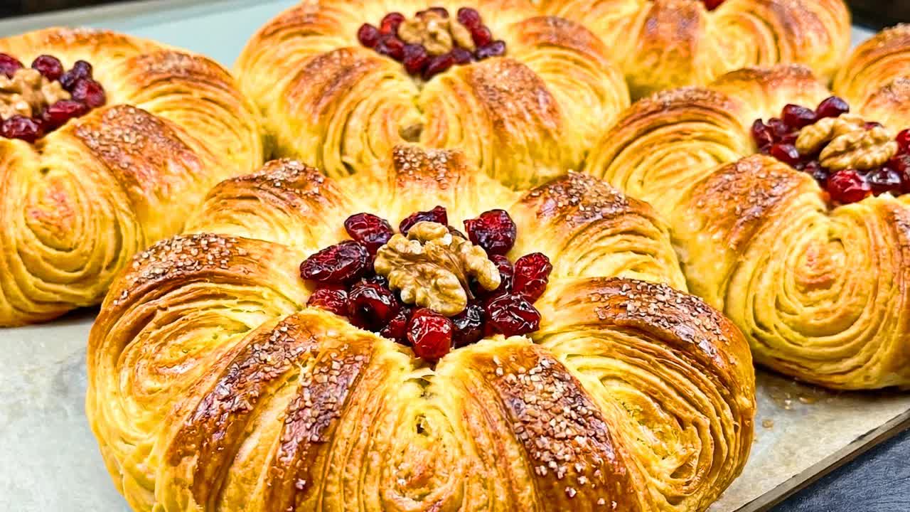 Video thumbnail for I've never seen this dough recipe before! Everyone thinks it's puff pastry!