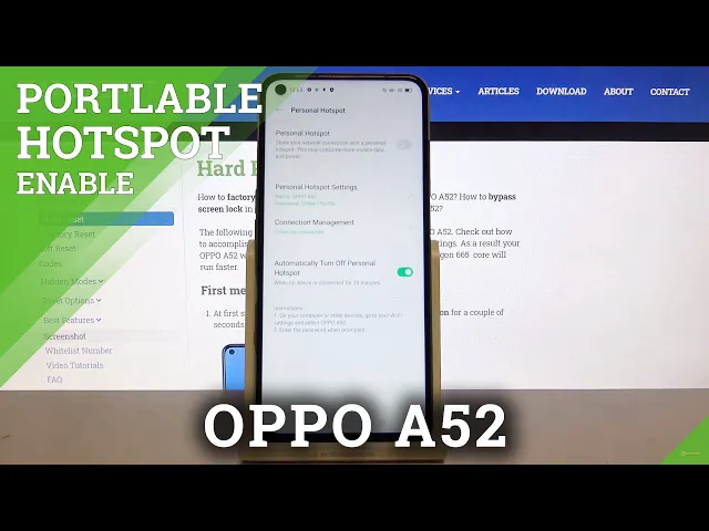 Video thumbnail for How to Activate Portable Hotspot on OPPO A52 – Share Internet