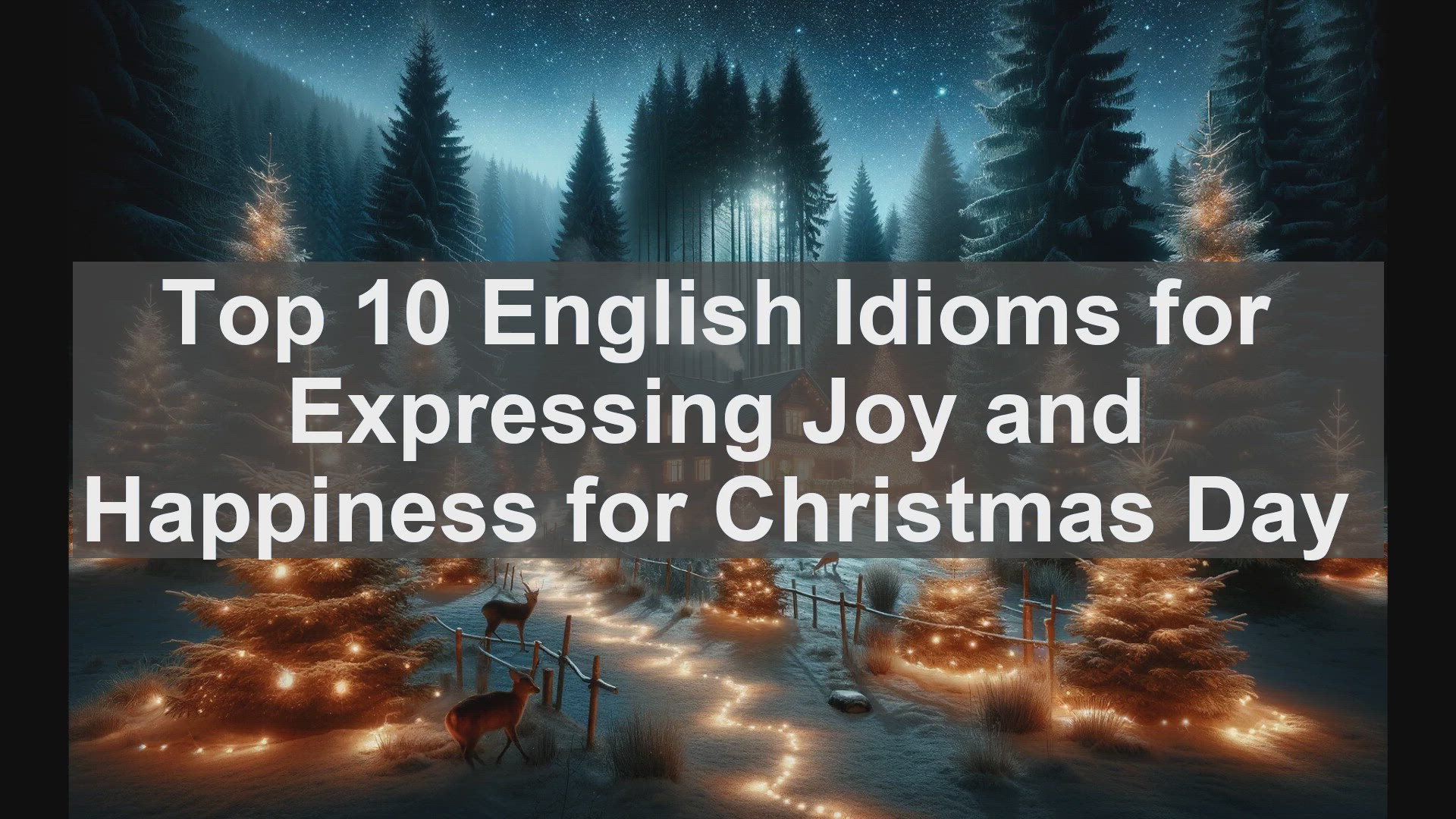 'Video thumbnail for Top 10 English Idioms for Expressing Joy and Happiness for Christmas Day'