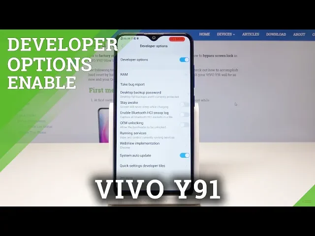 Video thumbnail for How to Enable Developer Options in VIVO Y91 - OEM Unlock & USB Debugging