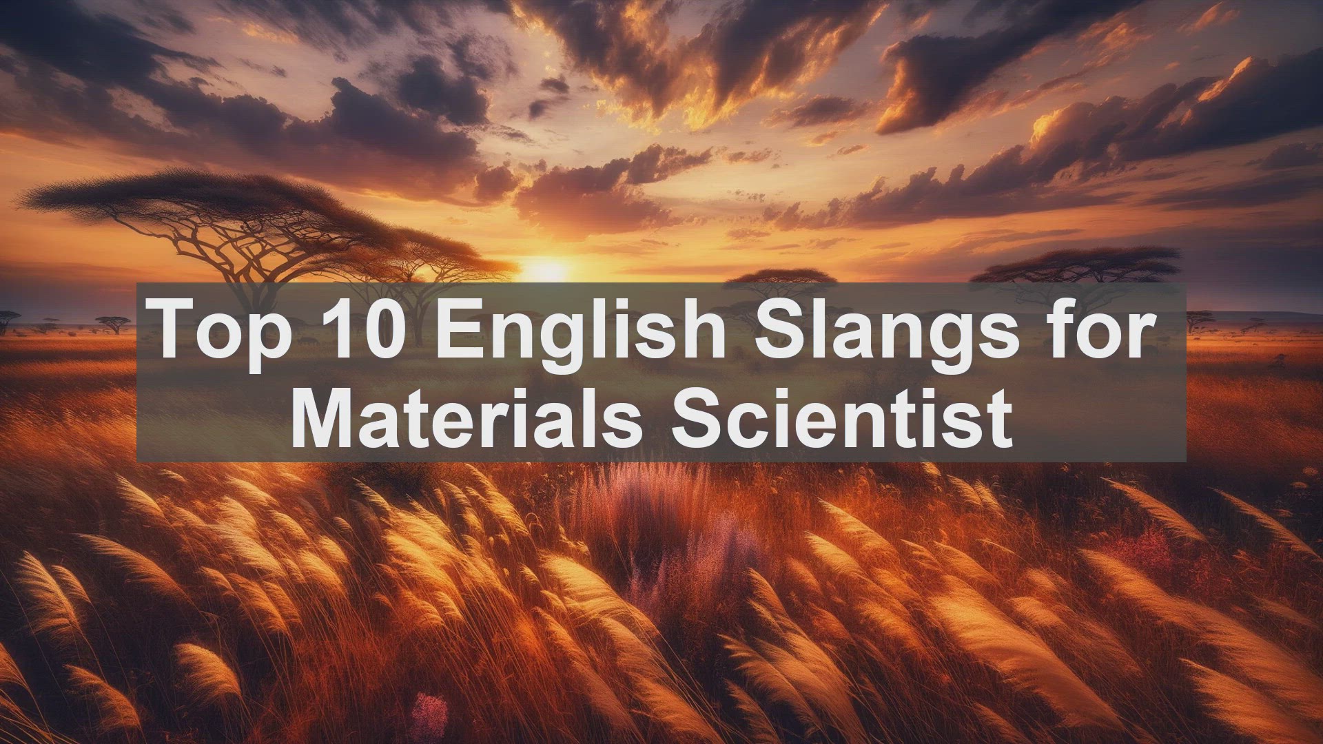 'Video thumbnail for Top 10 English Slangs for Materials Scientist'