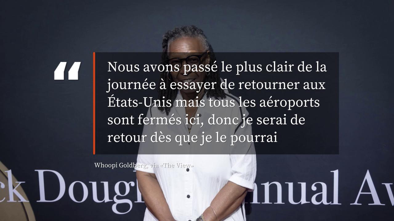 Video thumbnail for Whoopi Goldberg bloquée en Sicile à cause du volcan Etna.