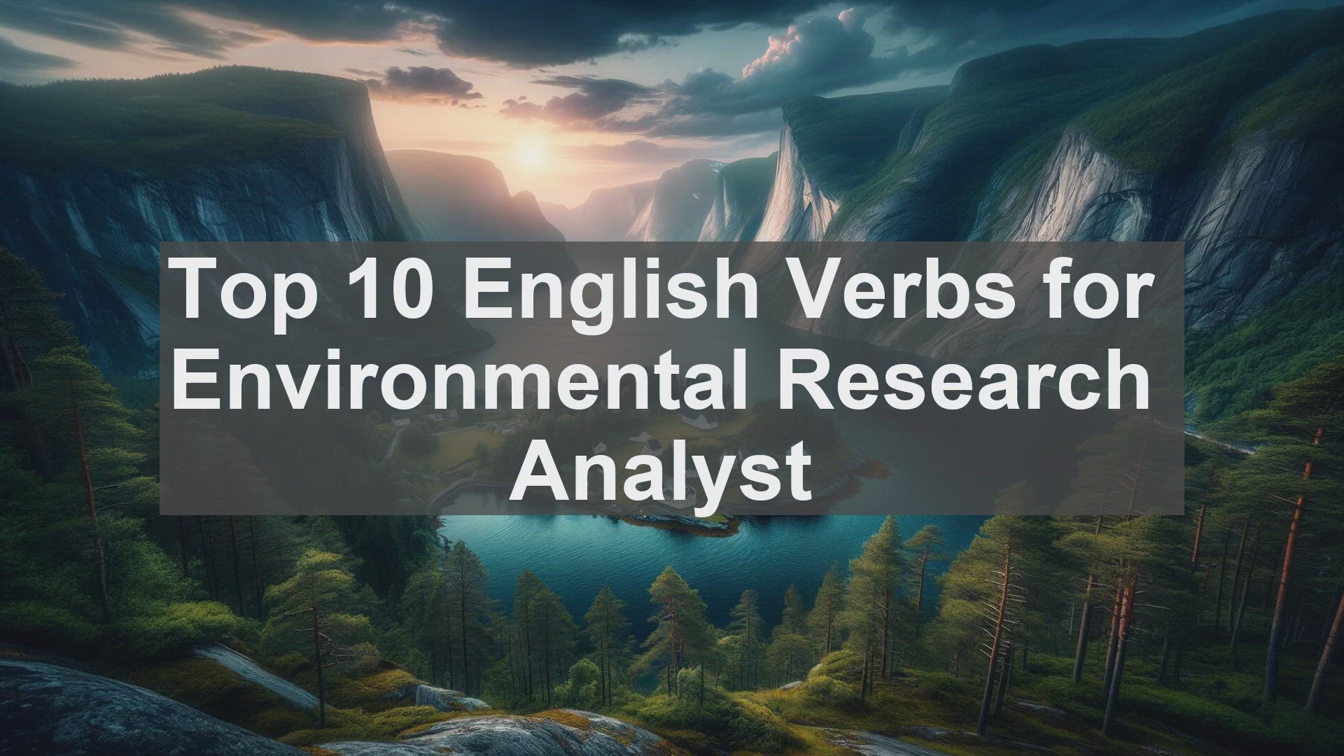 'Video thumbnail for Top 10 English Verbs for Environmental Research Analyst'