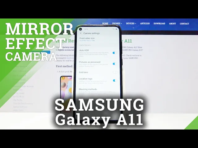 Video thumbnail for Samsung Galaxy A11 - How to Turn On / Off Camera Mirror Effect