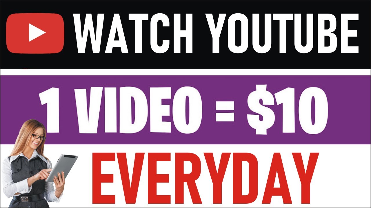 'Video thumbnail for Watch Videos On YouTube And Earn Money - $10.00 Per day Watching YouTube videos'