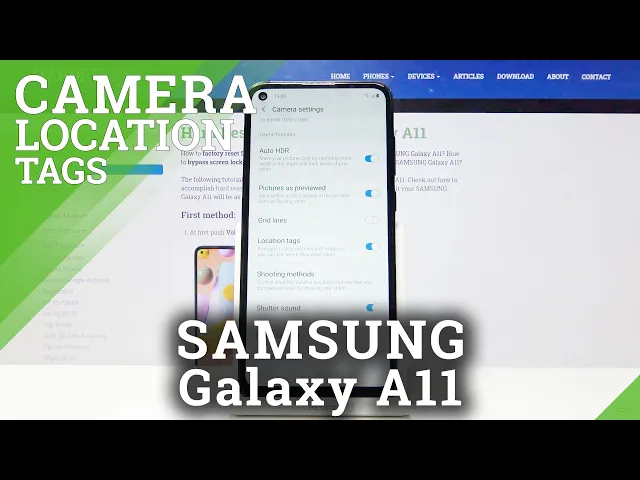 Video thumbnail for Samsung Galaxy A11 - How to Turn On / Off Camera Location Tags