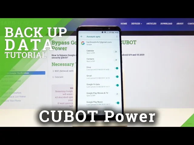 Video thumbnail for How to Backup Data in CUBOT Power - Enable Google Backup
