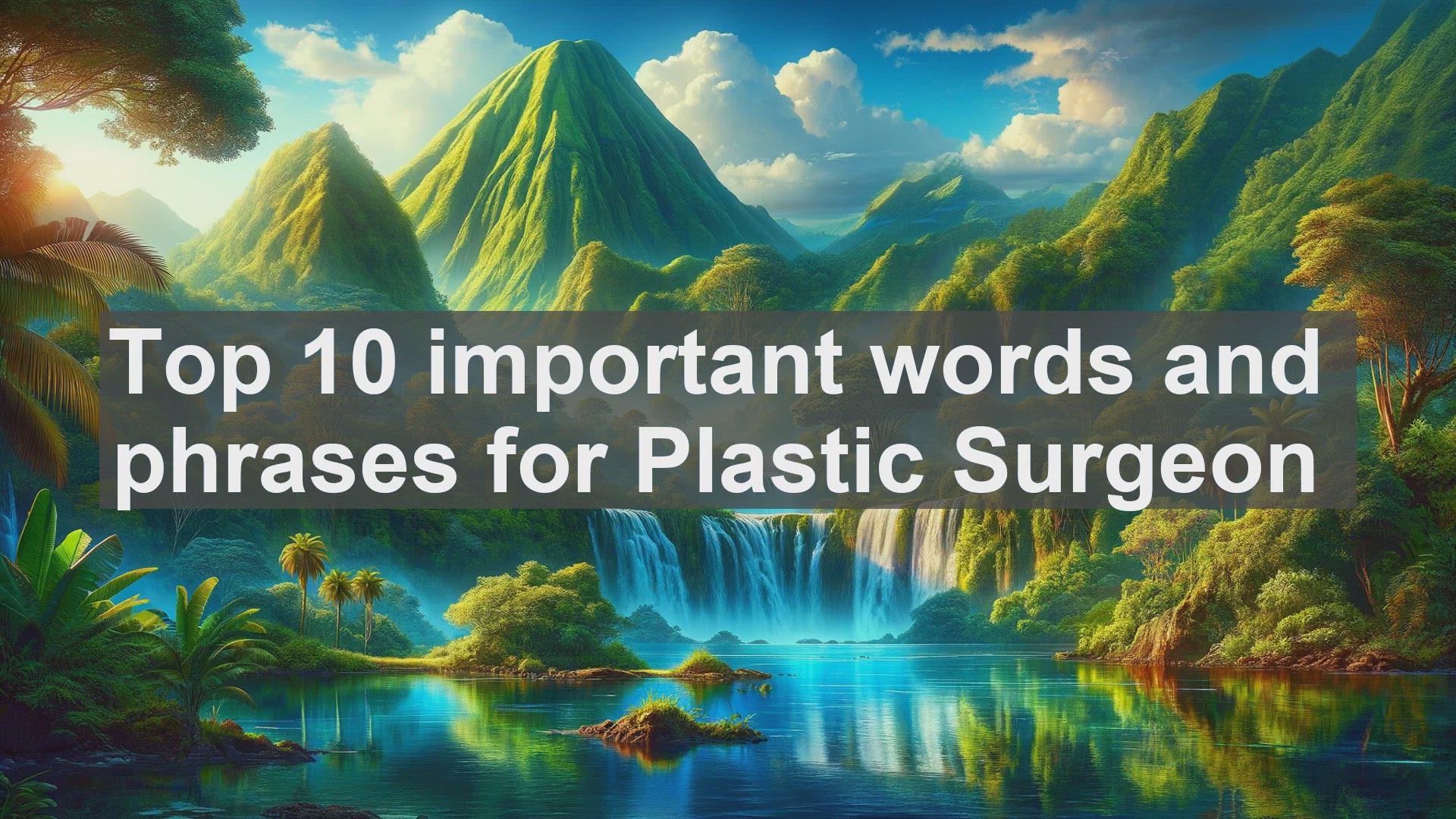 'Video thumbnail for Top 10 important words and phrases for Plastic Surgeon'