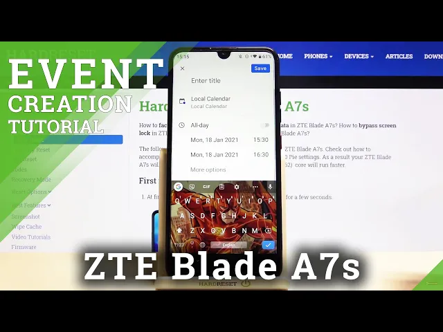 Video thumbnail for How to Add Event on ZTE Blade A7s – Calendar Application