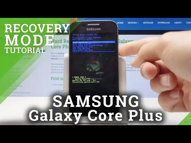 Video thumbnail for How to Boot Recovery Mode in SAMSUNG Galaxy Core Plus - Enter & Quit Recovery Mode
